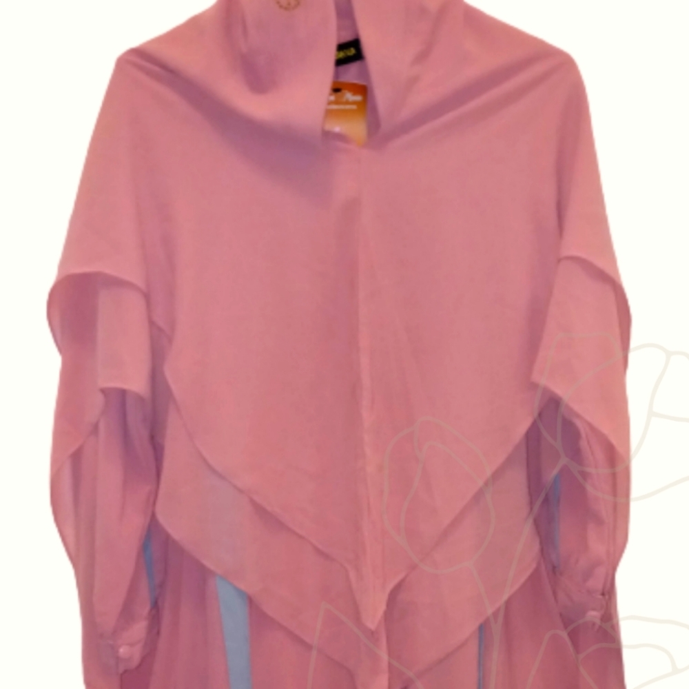 💝NEW💝 long dress with long sleeve with gray stripe included scarf